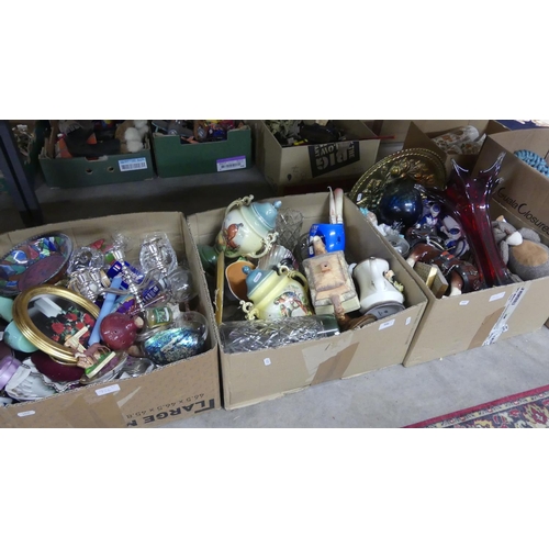 956 - Three Boxes - Assorted China & Glass.