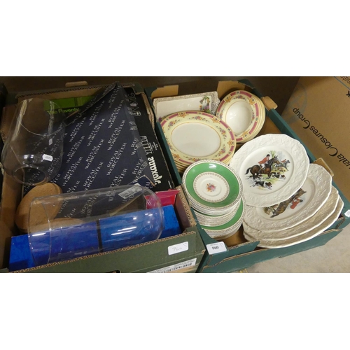 960 - Two Boxes - Dinnerware & Glassware.