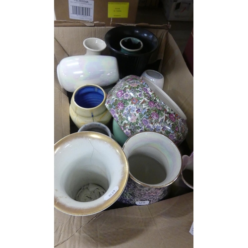 967 - Box - Pottery Bowls, Vases etc.