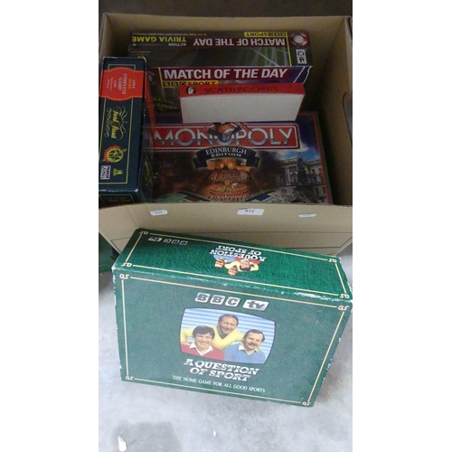 973 - Box - Assorted Board Games.