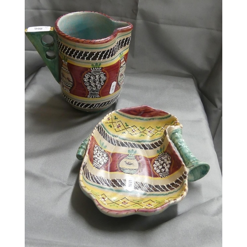 990 - Retro Italian Jug & Dish.