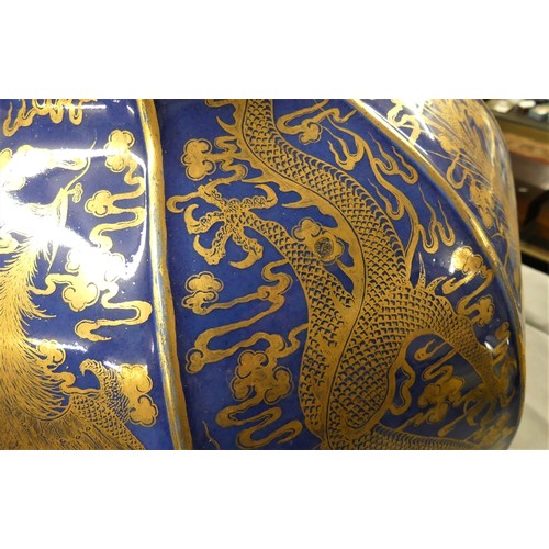 1176 - Very Substantial Antique Qianlong Chinese Porcelain Vase (1736-95) Octagonal globular form, the segm... 