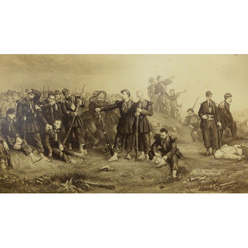 818 - Pair of American Civil War Prints, Battle Scenes, measuring approx 39 x 23cm.