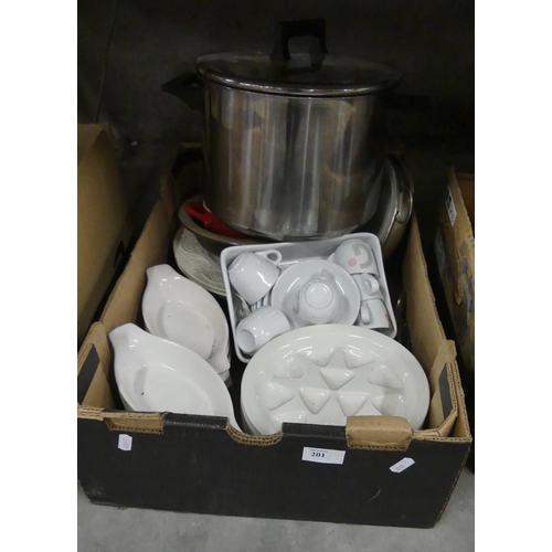 201 - Box - China, Pots, etc