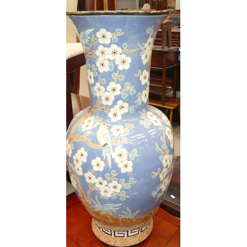 652 - Large Decorated Vase (80cm Tall)