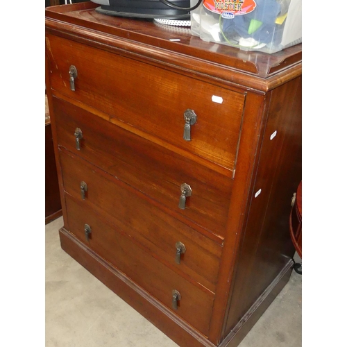 688 - Vintage Mahogany Four Drawer Chest