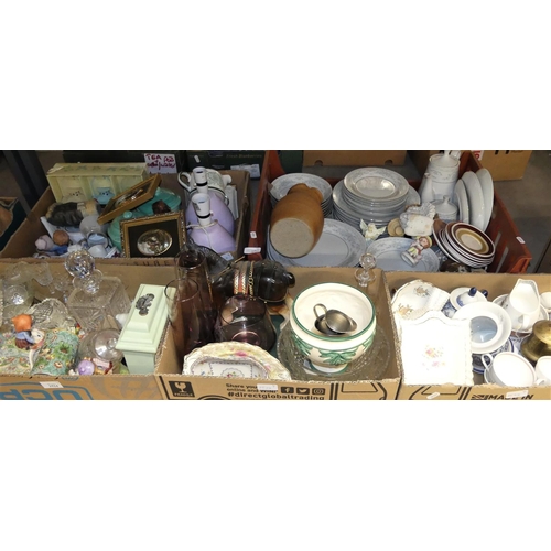 1524 - Six Boxes - Assorted Dinnerware, Glassware, Ornaments, etc.