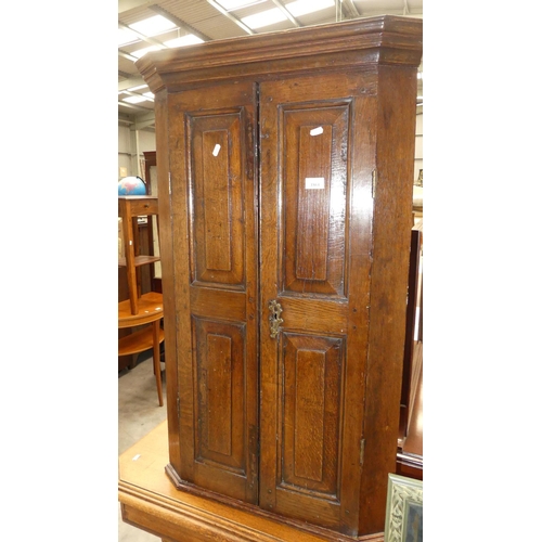 1864 - Georgian Oak Corner Cupboard.