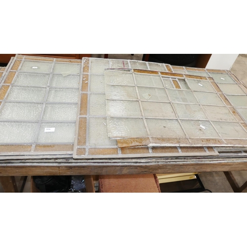 2096 - Large Collection of Lead Glass Windows.