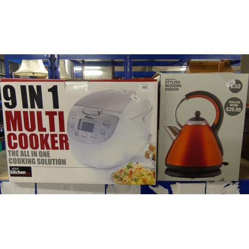 102 - 9w Multi Cooker and Electric kettle