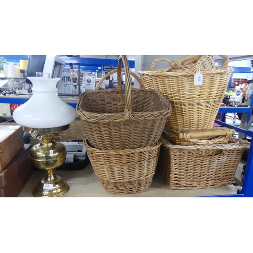 113 - 9 x Wicker Baskets