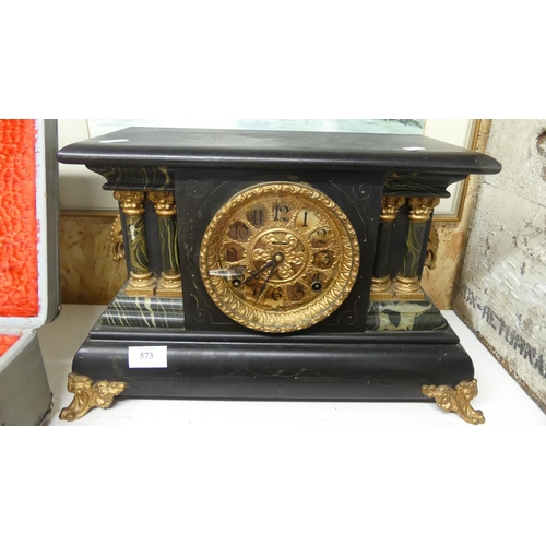 573 - Victorian Mantle Clock