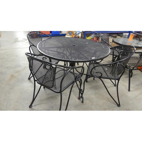 71 - Wrought Iron Garden Table & Four Chairs