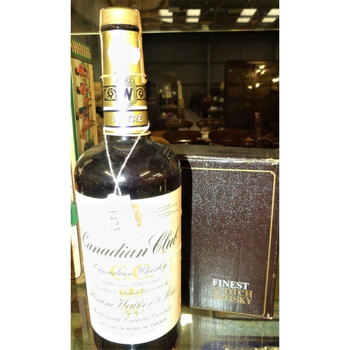 1473 - Bottle of Canadian Club Whisky & Boxed Special Reserve Laichmor 12 Year Old Malt Scotch Whisky.