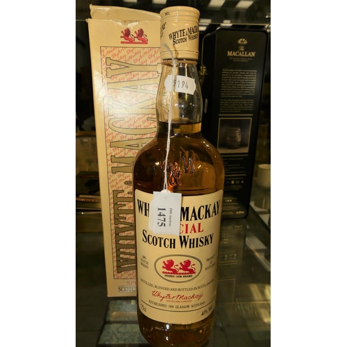 1475 - Bottle of Whyte & Mackay Blended Scotch Whisky.