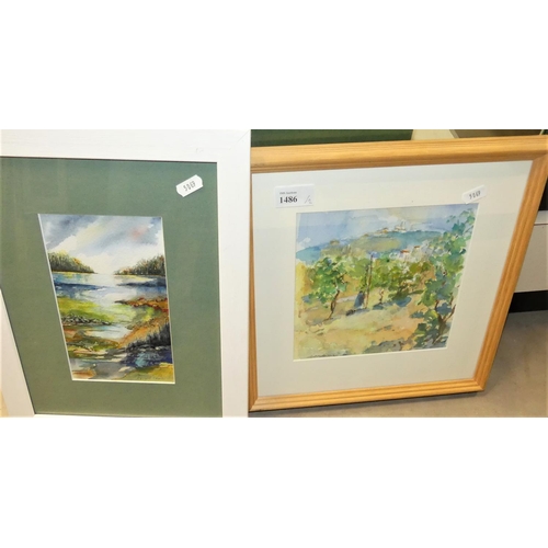 1486 - Two Framed Watercolours - Landscapes.