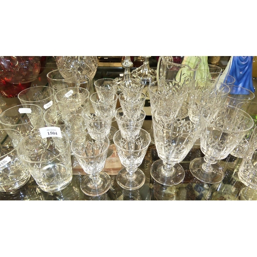 1504 - Assorted Crystal Glasses.