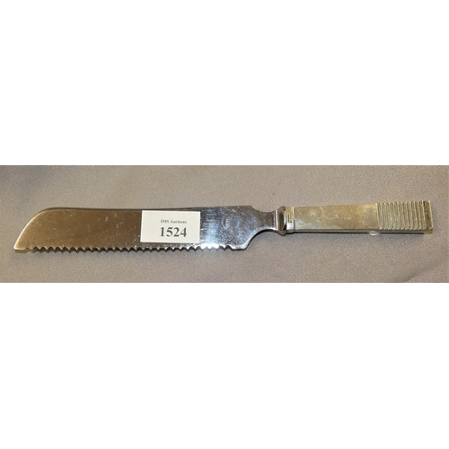 1524 - George Jenson Silver Handled Bread Knife.