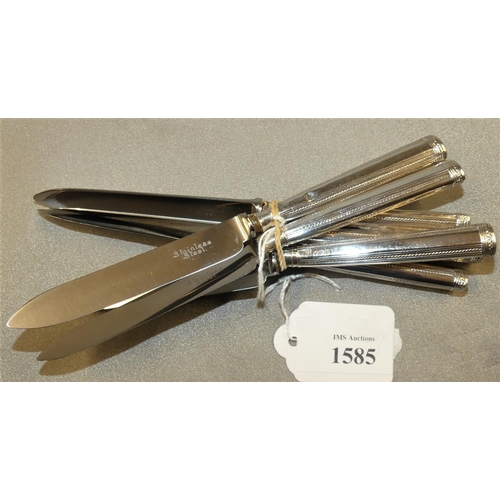 1585 - Set of 6 Silver Mounted Afternoon Tea Knives.