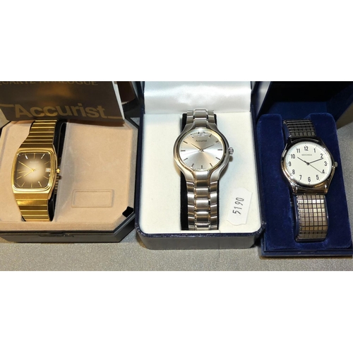 1605 - Gents Watches - 2 Cased Accurist & Sekonda