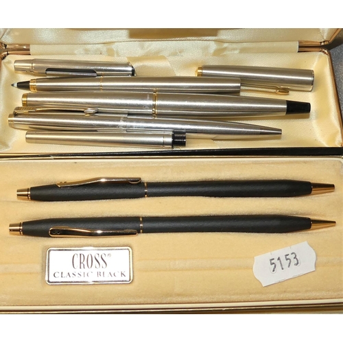 1612 - Two Cross Pens & 2 Parker Pens & Refills