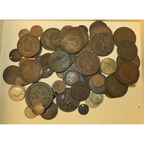 1620 - Box of Mixed Coins & Tokens