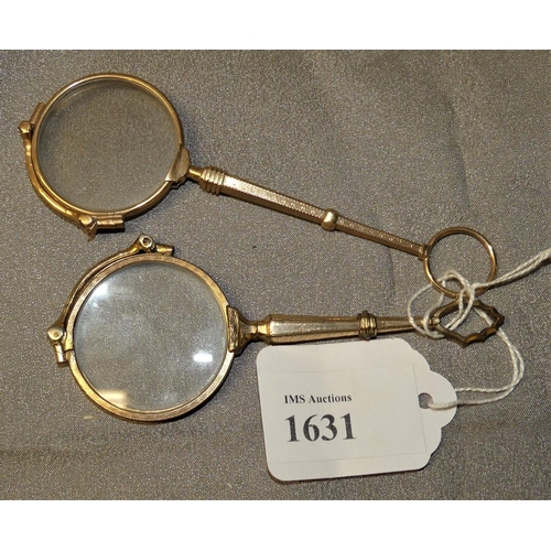 1631 - 2 Sets Gold Plated Lorgnettes