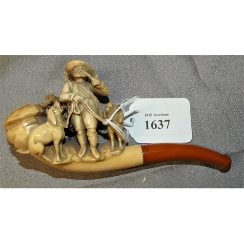 1637 - Meirsham Pipe with Amber Stem