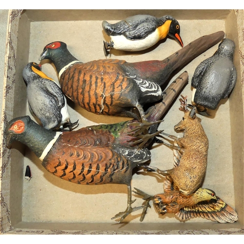 1658 - Box of Grouse Penguins, Eagle & Deer models