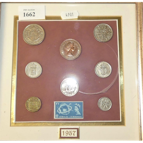 1662 - 1957 Cased Coin Set