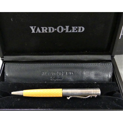 1676 - Silver Topped Yard O Led Ball Point Pen in Original Box