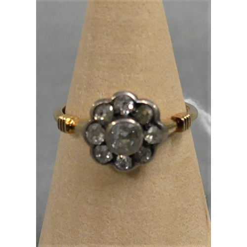 1760 - 18ct Gold and Diamond Pinkie Ring  1.8gms