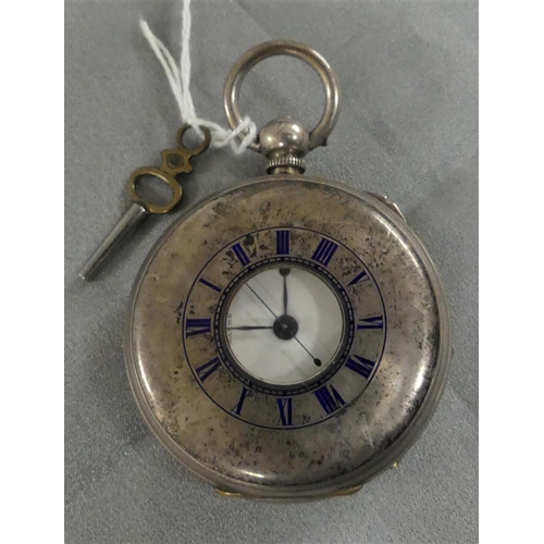 1800 - Half Hunter Silver Plated Pocket Watch