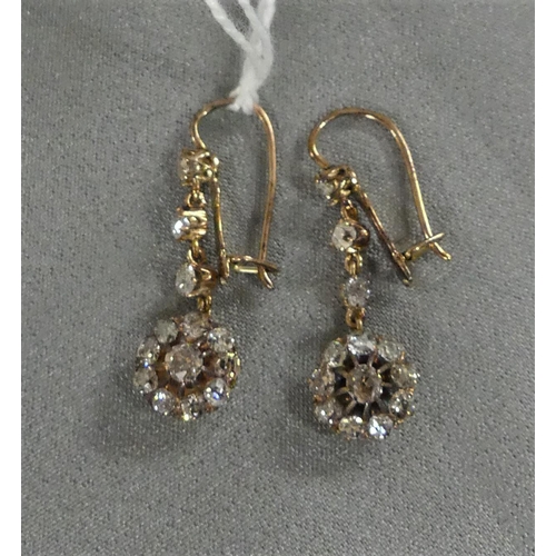 1804 - Pair Diamond Earrings