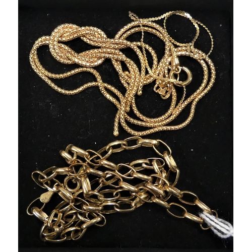 1840 - 2 9ct Gold Chains - 10.9gms