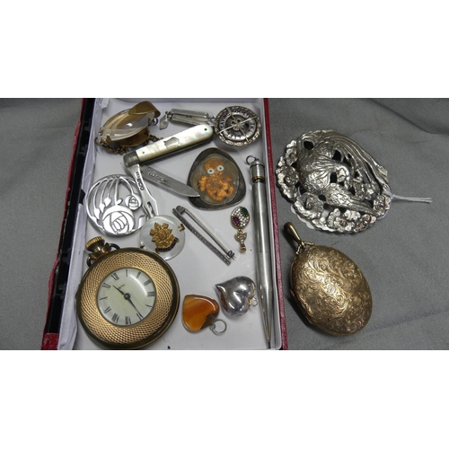 1849 - Assorted Lot including Silver Fruit Knife, Victorian Locket etc