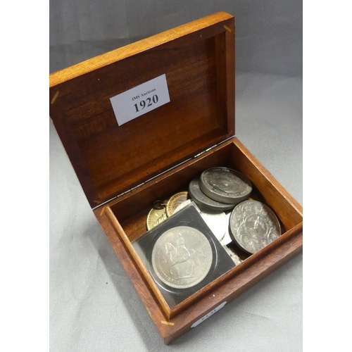 1920 - Box of Assorted Coinage, Crowns etc