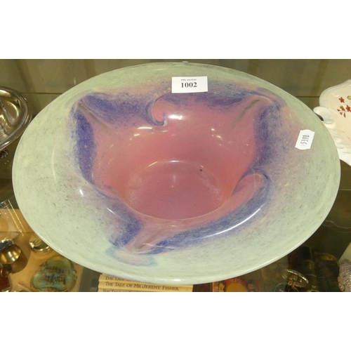 1002 - Signed Vasart Glass Bowl.