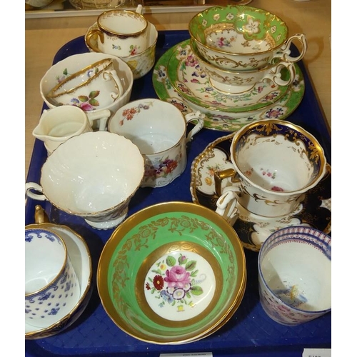 1220 - Tray Lot - Assorted Cabinet Cups & Saucers.