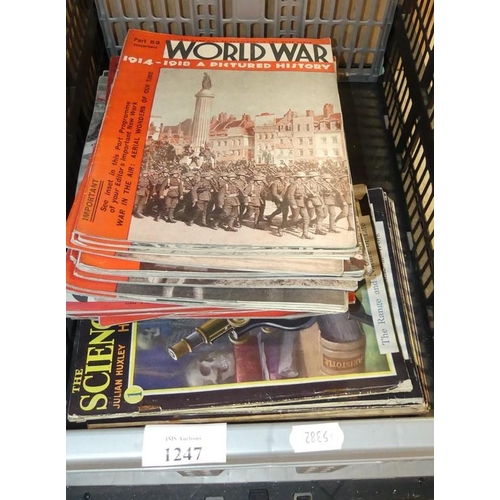 1247 - Box - Vintage War & Science Magazines.