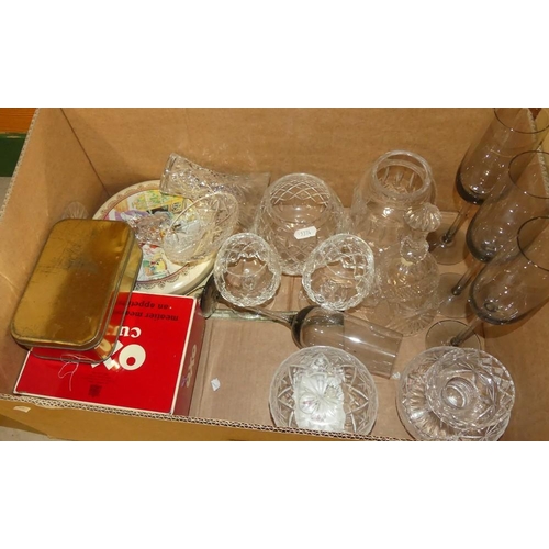 1250 - Box - Advertising Tins, Glassware etc.