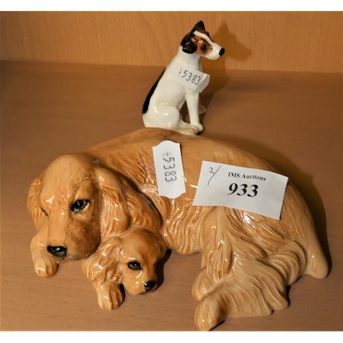 933 - Two Royal Doulton Dog Ornaments.