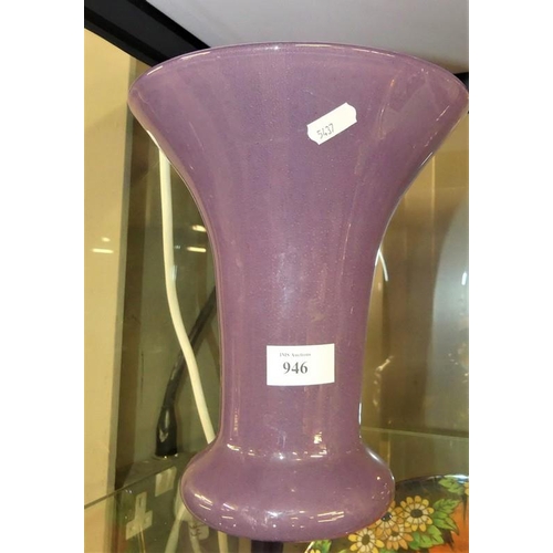 946 - Large Vasart Glass Vase.