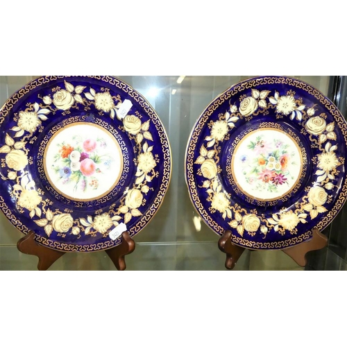 954 - Pair of China Floral Painted Cabinet Plates.