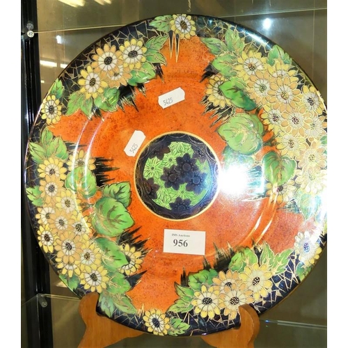 956 - Maling Lustre Wall Plate - Daisy Pattern 6156.