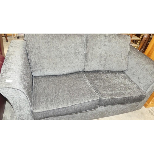 2219 - Grey Fabric 2 Seat Sofa.