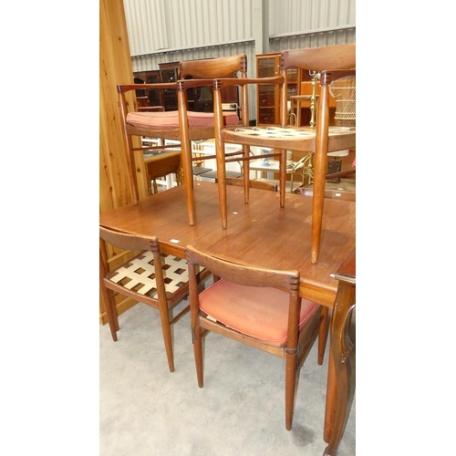 2222 - Teak Extending Dining Table & 6 Chairs.