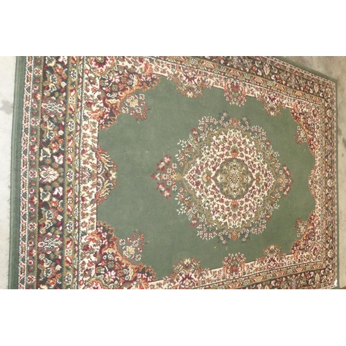 2476 - Green Geometric Rug.