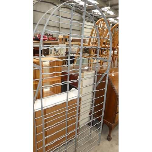 2487 - Galvanised Wall Mounted Wine Rack.