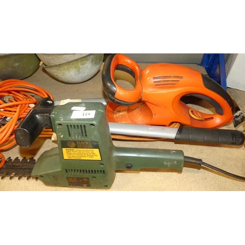 119 - 2 Electric Hedge Trimmers.